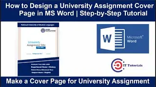 How to Design University Assignment Cover Page in MS Word | Step-by-Step Tutorial in Hindi#excel