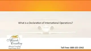 What is a Declaration of International Operations?