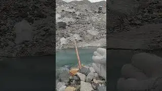 Crossing Scary Glacial Water Stream on Baltaro Glaicier | Travel with me to Pakistan highest K2 BC