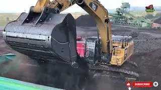 Unstoppable Power! CAT 352F Excavator Loading Overburden on 4-Axle Trucks  | Ascon Ltd Mining Action