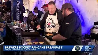 Brewers celebrate postseason push with pocket pancake breakfast