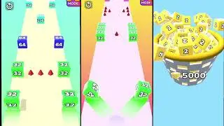 Jelly Run 2048 Mega Merge Race💥🔥💥 | 3 Modes Gameplay | High Score: 1M vs 16T vs 512Q 🤪👿😜