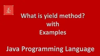 Yield method || Example