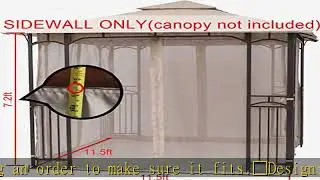 MASTERCANOPY Patio Gazebo Mosquito Netting Screen Walls ONLY (10x10, Beige)