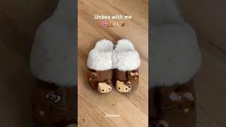 Cutest fluffy hello kitty slippers #hellokittyaddict #slippers #hellokittystuff #kawaii