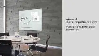 Tableau magn&eacute;tique en verre ''artverum&reg;'' 120 x 90 cm blanc - GL211