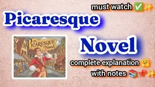 Picaresque Novel/explained in Hindi with notes 📚 in English ✨ #englishnovels #englishliterature