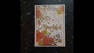 Beautiful/Friend embossed card  with Nuvo Shimmer Powders Tues 29 Jan 19