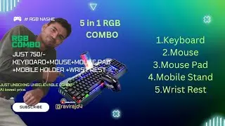 Live Tech GamR RGB Gaming Keyboard Mouse & Mouse Pad Combo  4800DPI 6 Gear 7 Button 5in1 combo