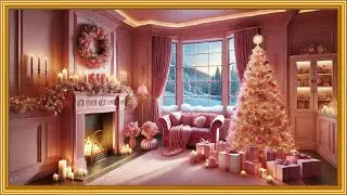🎄Festive Christmas Frame with Soothing Holiday Song🎶 - Background - Frame - Gold Frame TV Art - Noel