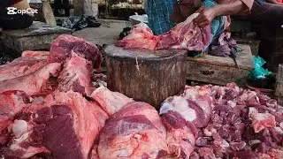Cow Meat Cutting #yummie #buffalocuts #butcherscut #meatlovers #tasty #skills  #cowmeat