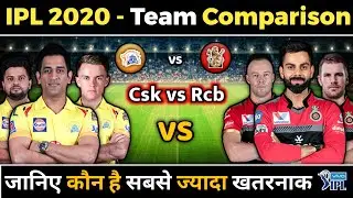 IPL 2020 - CSK vs RCB Honest Team Comparison | Royal Challengers Bangalore vs Chennai super Kings