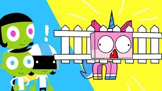Unikitty gets stuck in a fence