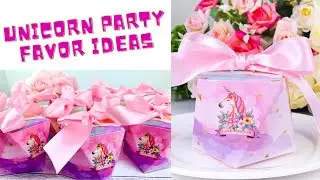 Unicorn Party Favor Ideas |  Unicorn treat bag ideas | Unicorn goodie Bags ideas | Unicorn GIFT BOX
