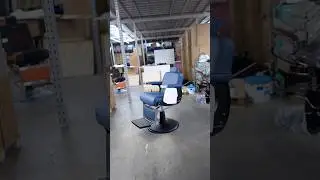 New School Navy Blue Barber Chair | Modern Elegance for Contemporary Barbershops
