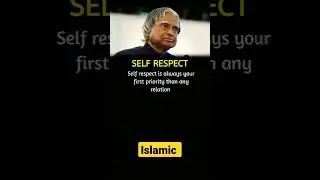 Self Respect is always your first priority #foryou #islam #quotes #islamic #shortvideo #viral