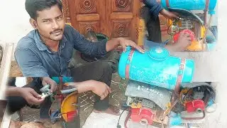 Cold starting up old power spreyar engine run after 2years | 2stroke petrol engine in tamil
