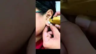 How to Do Ear Piercing Safely at Home 💎 | Professional Salon Technique Explained #earpiercing #tips