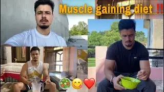 FULL DAY MUSCLE GAINING DIET 💯| PURE VEGETARIAN 🌱 | watch till end |  #fitness #diet #musclegain