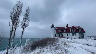 Snowshoeing Benzie County | Sleeping Bear Dunes | Point Betsie Lighthouse