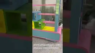 Colorful house shape candy display candy store 3d design