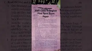 2081 Class 11 com. English First Term Exam Paper #class11 #2081 #english #firsttermexam