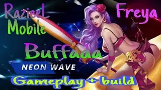 Heroes Evolved, Freya depois eu buff, build + gameplay, skin de praia, ADC, Moba , RazieeL Mobile