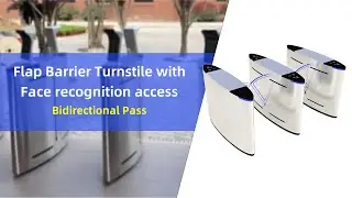 STXtek Flap Barrier Turnstile Gate with Face Recognition Access Control  #stxtek #accesscontrol