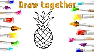 How easy it is to draw a pineapple | Как легко нарисовать ананас
