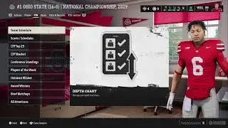 College football 26 Road To Glory Ohio State Buckeyes vs Clemson CFL Championship Season 4
