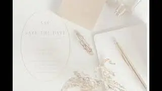 Oval Shape Save the Date Wedding Card | Minimal & Elegant Design