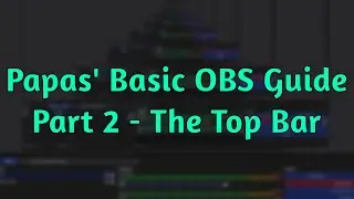 Papas' Basic OBS Guide - The Top Bar