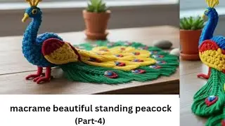 Macrame standing Peacock/#macrame/#shorts/#short/#yt/#ytshorts/#live/#wallhanging/#diy
