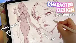 Simple Character Design Process ✎*✧ | sketching on Procreate, new projects and small Q&A