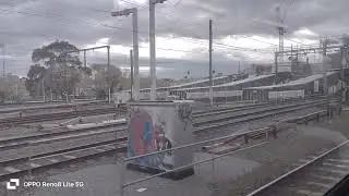 Metro Siemens train to Richmond station. Sandringham line. Melbourne.