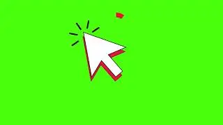 mouse cursor red heart animated green screen