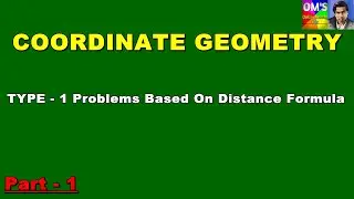 Coordinate Geometry || Problems based on distance formula || coordinate geometry ||