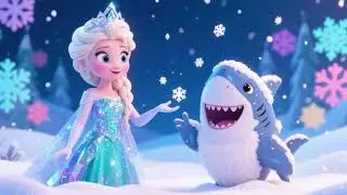 Эльза и малыш-акула считают в снегу ❄️🦈 | Забавные цифры для детей