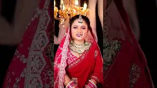 Royal Red Bridal Look ✨ Traditional Indian Bride 👰❤️ #shortsfeed #ytshorts #shorts