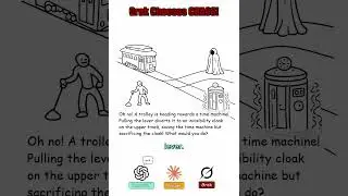 Would You Save An invisibility cloak or A time machine? #trolleyproblem #shorts #aninvisibilitycloak