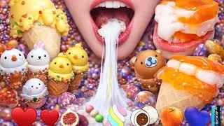 Satisfying Cheese Pull & Cute Ice Cream ASMR 🍦🧀 Ultra Sticky Sounds | No Talking