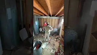 Basement clean out p.2 #construction #bluecollar #cleaning #fypシ