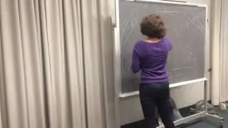Clare mapping the layout of the first scene