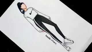 رسم أزياء رياضية سهل خطوة بخطوة /تعلم رسم الأزياء /رسم سهل /sports fashion drawing