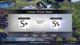 Dauntless Speedrun - Quad Lesser Drask(LVL2) in 0:57:73 (WR)
