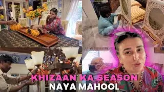 Khizaan ki tayyari 😍 | Dining & Drawing Room Deep Cleaning Day 🍂✨