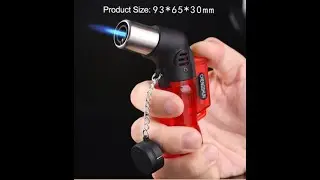Refillable Flame Torch Lighter Windproof Butane Lighter Adjustable Flame Lighters Chef Cooking Torch