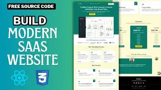Build a SaaS Landing Page Website Using React JS | Modern SaaS Website With React JS