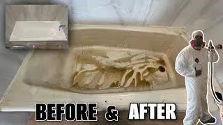 BEFORE & AFTER Cast Iron Bathtub Transformation | Color Change without Replacing | Bathtub Reglazing