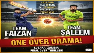 ONE OVER DRAMA! 🤯 Team Faizan WINS in the FINAL Over vs Team Saleem - Lusaka Cricket Thriller